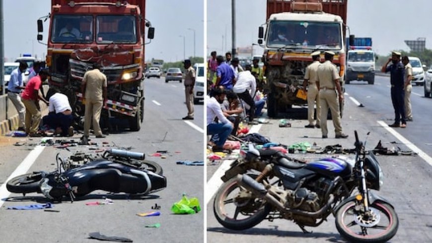 दर्दनाक हादसे में उजड़ गया परिवार, ट्रक ने पति-पत्नी और मासूम बच्चे को कुचला; तीनों की मौके पर मौत